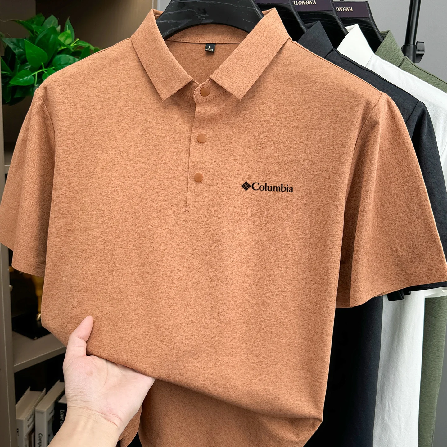 Herren-Poloshirt mit Kragen, Kurzarm, knitterfrei, Business-Casual-Oberteil, Premium-Qualität, Designer-Stil, bestes Preis-Leistungs-Verhältnis – Detail 7