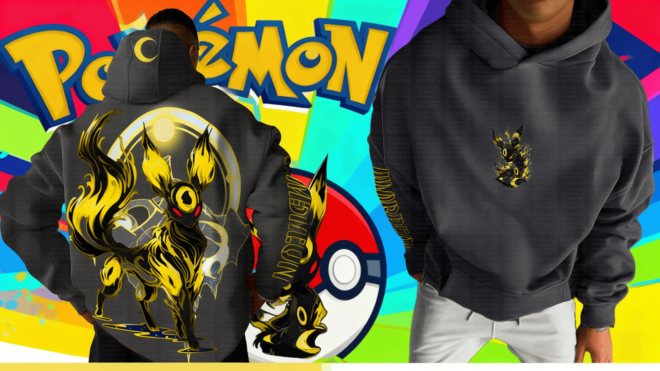 

Anime Pok É Mon Anime Character Moon Eevee Hoodie 2025 Autumn/Winter New Men's Women's Hip Hop Fashion Loose Cotton Hoodie