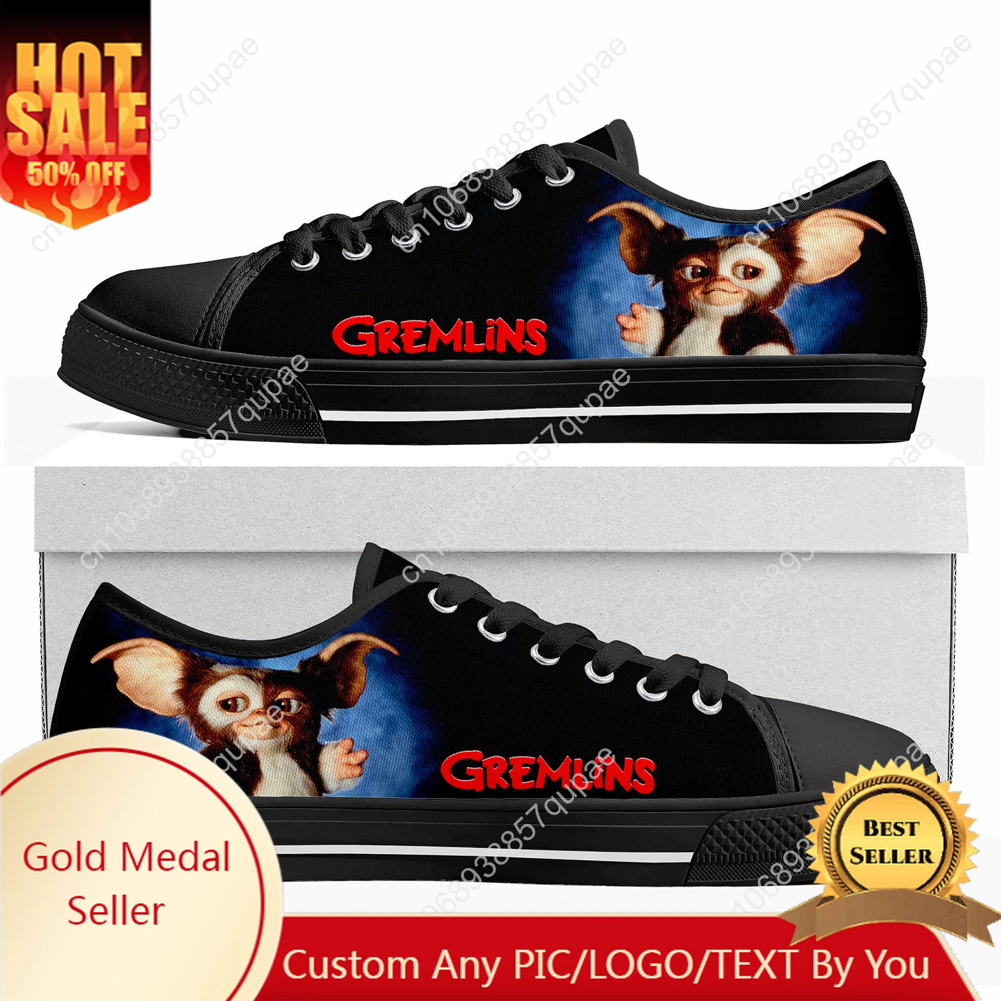 

Gremlins Cartoon Anime Low Top Sneakers Mans Womens Teenager High Quality Shoes Casual Tailor-Made Canvas Sneaker Shoes