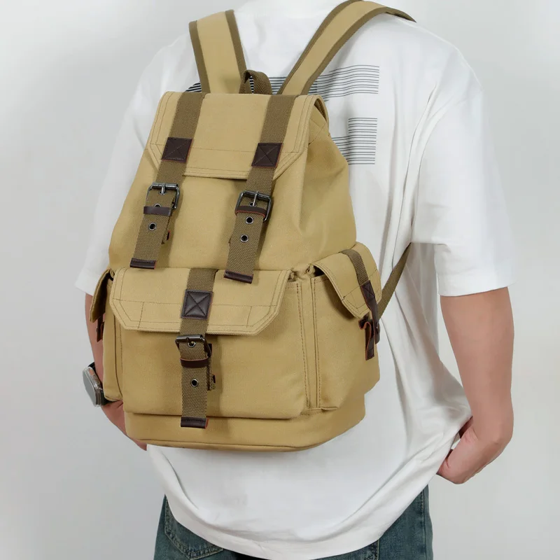 

Hiking Backpack, Canvas Backpack, Unisex Backpack, Casual School Travel Bag, Large Capacity School Bag