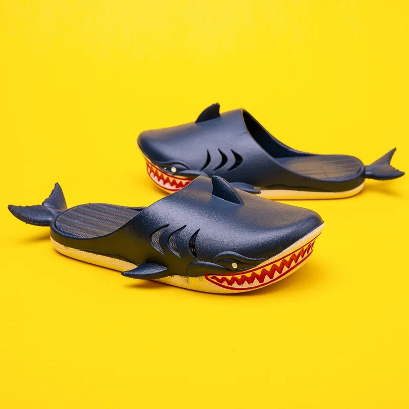 Funny Shark Kid Slippers Boy Girl Shoe Creative Cartoon Home Indoor Slippers Kid Shoe Fashion Casual Non-Slip Bathroom Shoe