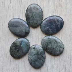 Wholesale 6pcs Good quality Natural Labradorite stone Oval CAB CABOCHON 30x40mm beads for Diy jewelry making free shipping
