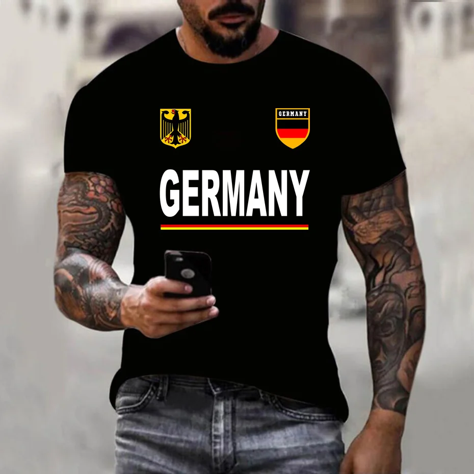 New Summer Hot Sale Tee Shirt Germany Deutschland Cheer Jersey German Funny T Shirt Men Germany Coat of Arms TShirt Sweatshirts