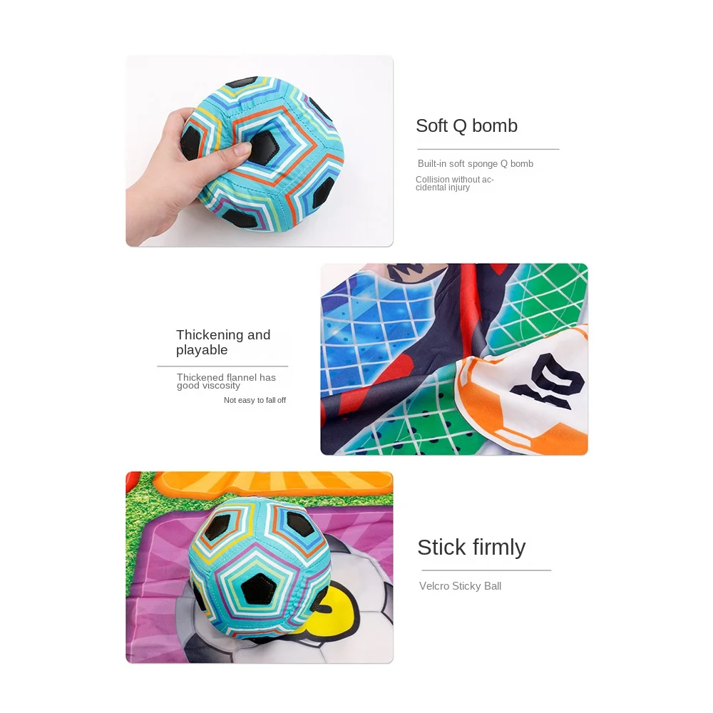 Tapete de jogo de futebol de nove grades para crianças Personalização de bola pegajosa Brinquedo de arremesso interno e externo D