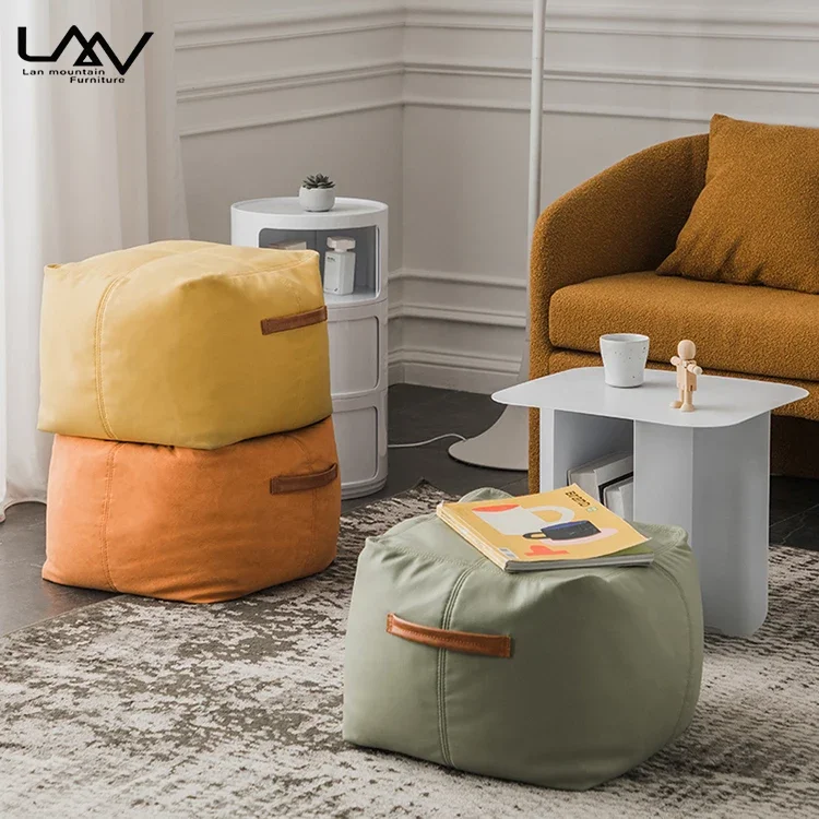 Bedroom Furniture Nordic Design Hotel Villa Colorful Foot Stool Living Room Cafe Accent Leisure Cube Bean Bag Stool