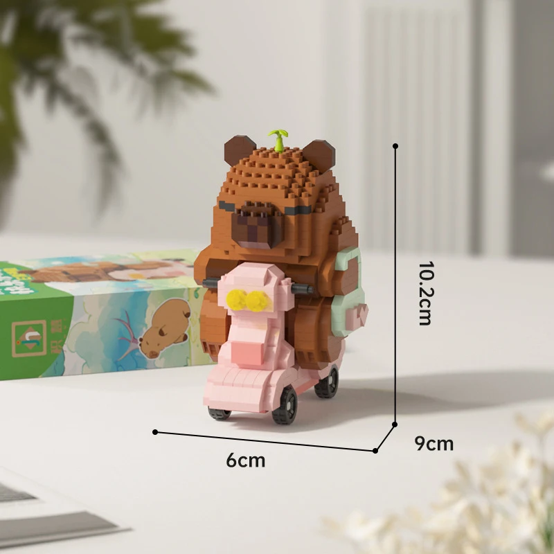 Leuke Capybara Micro-bouwstenenset Leuk vroeg educatief STEM DIY dierenmodel speelgoed voor kinderen jongens meisjes vakantiecadeau