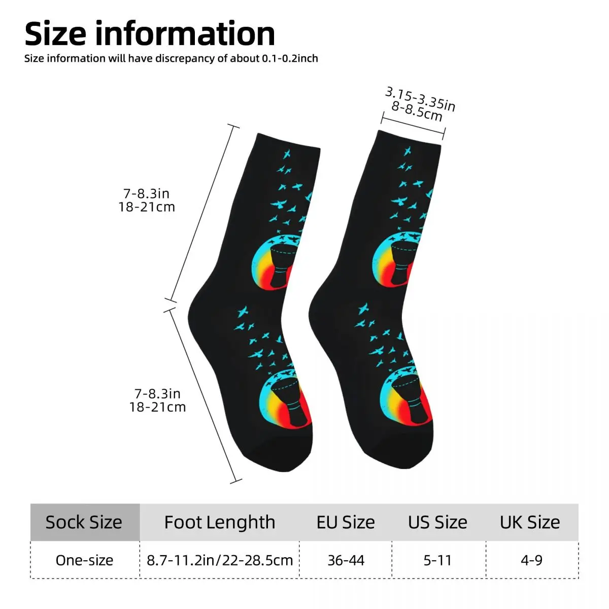 Music Djembe Player Men Women Socks Cycling Novelty Spring Summer Autumn Winter Stockings Gift