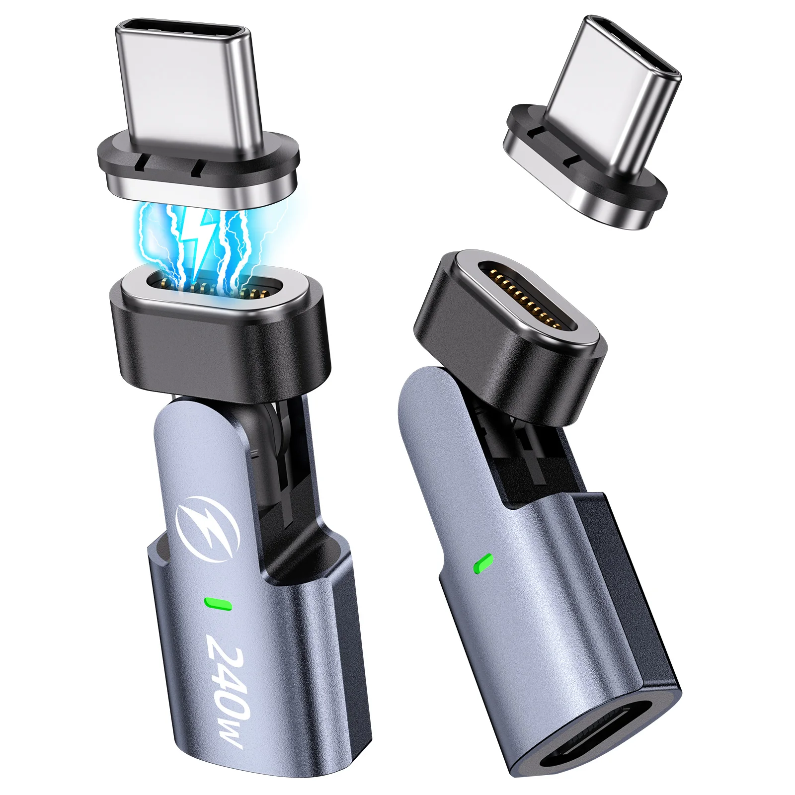 PD240W USB C إلى نوع C OTG محول 180 دوران 5A كابل شحن سريع محول البيانات آيفون 16 ماك بوك سامسونج شاومي المحمول