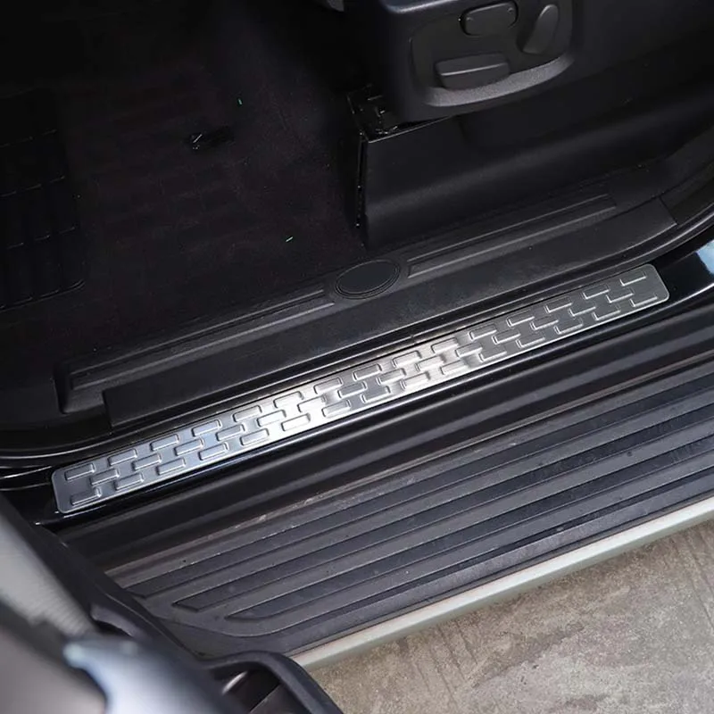 لاند روفر ديسكفري 4 LR4 2010-2016 الفولاذ المقاوم للصدأ سيارة عتبة خارجية المضادة للخدش قطاع ملصق مزخرفة اكسسوارات السيارات #6