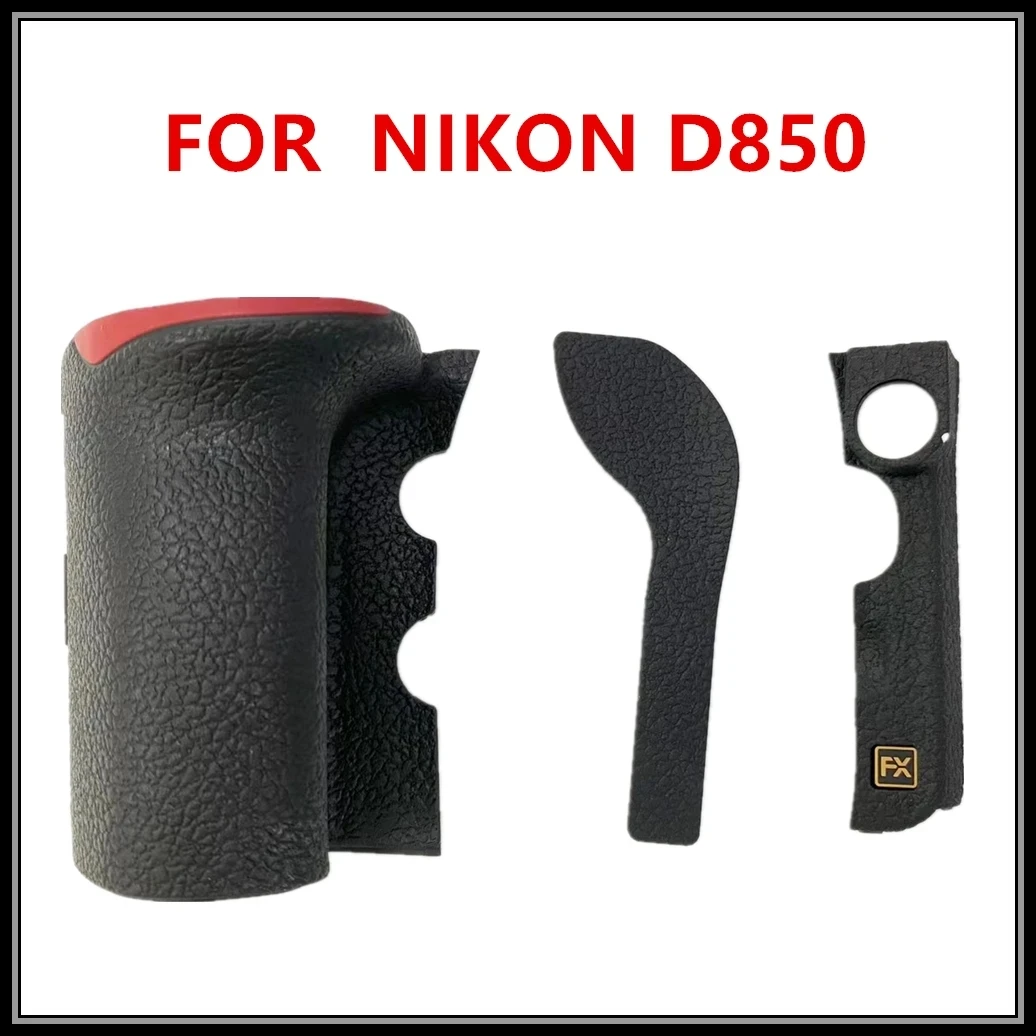 A Set of 3PCS New original Bady rubber (Grip+left side+thumb) repair parts For Nikon D850 SLR