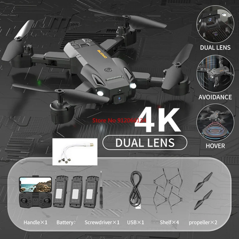 4K Wifi Fpv Drones fotografía aérea evitación de obstáculos Quadcopter fotografía aérea RC helicóptero evitación de obstáculos Aricraft