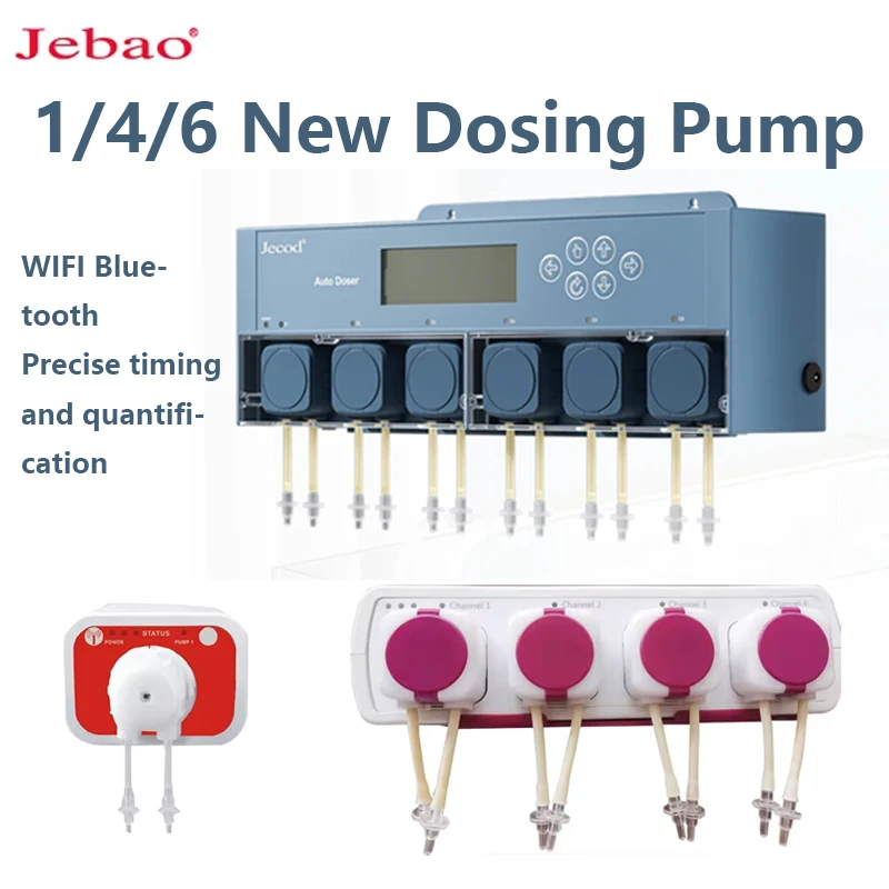 NEW JEBAO WIFI mini titration pump titration system aquarium automatic titration pump plus liquid pump DOSER 3.4 DP-4 MD-4.4
