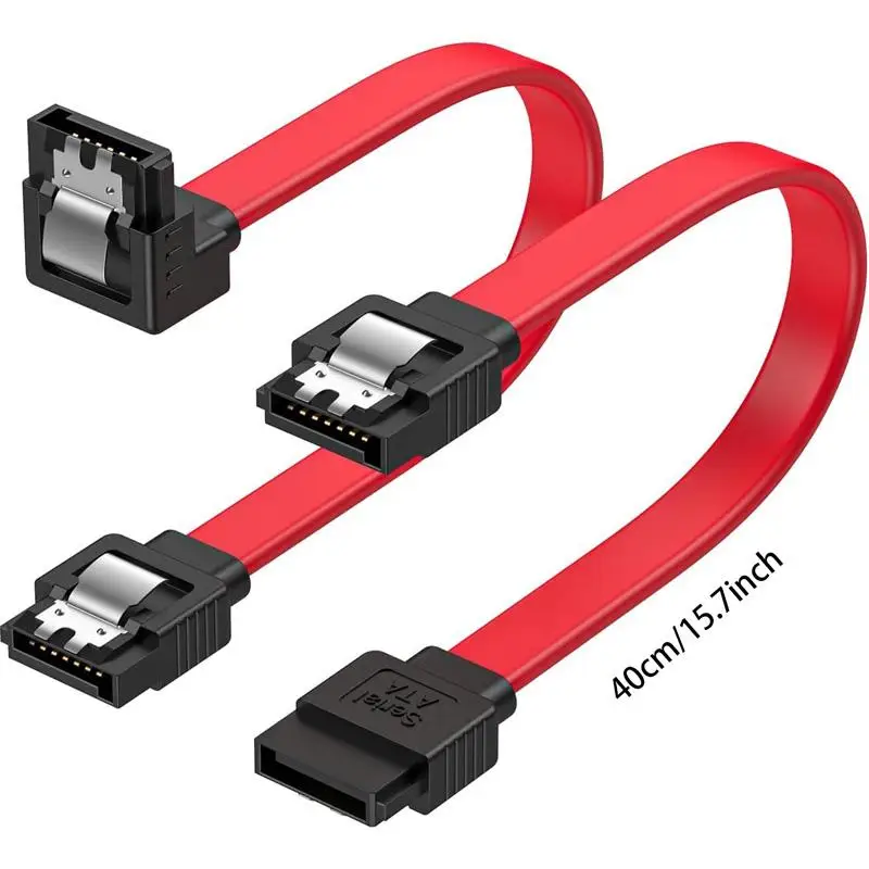 0.4m 8-Core Sata Cable 7-Pin Ssd Data Cable Elbow With Aluminum Foil Spring 6gb/S All Copper