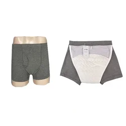 Breathable Elderly Diapers Urinary Incontinence Bedridden Patient Care Pants Leak Proof Underwear Men's Washable Pure Cotton