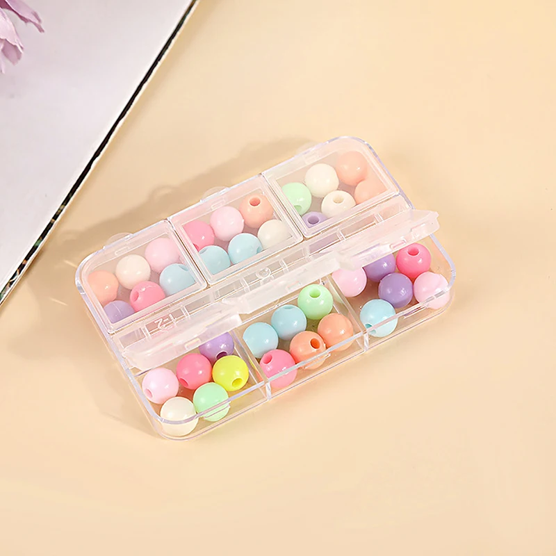 1pcs Square 6 Grids Plastic Storage Box Compartment Jewelry Necklace Transparent Organizer Case Holder Craft Tool Organizer