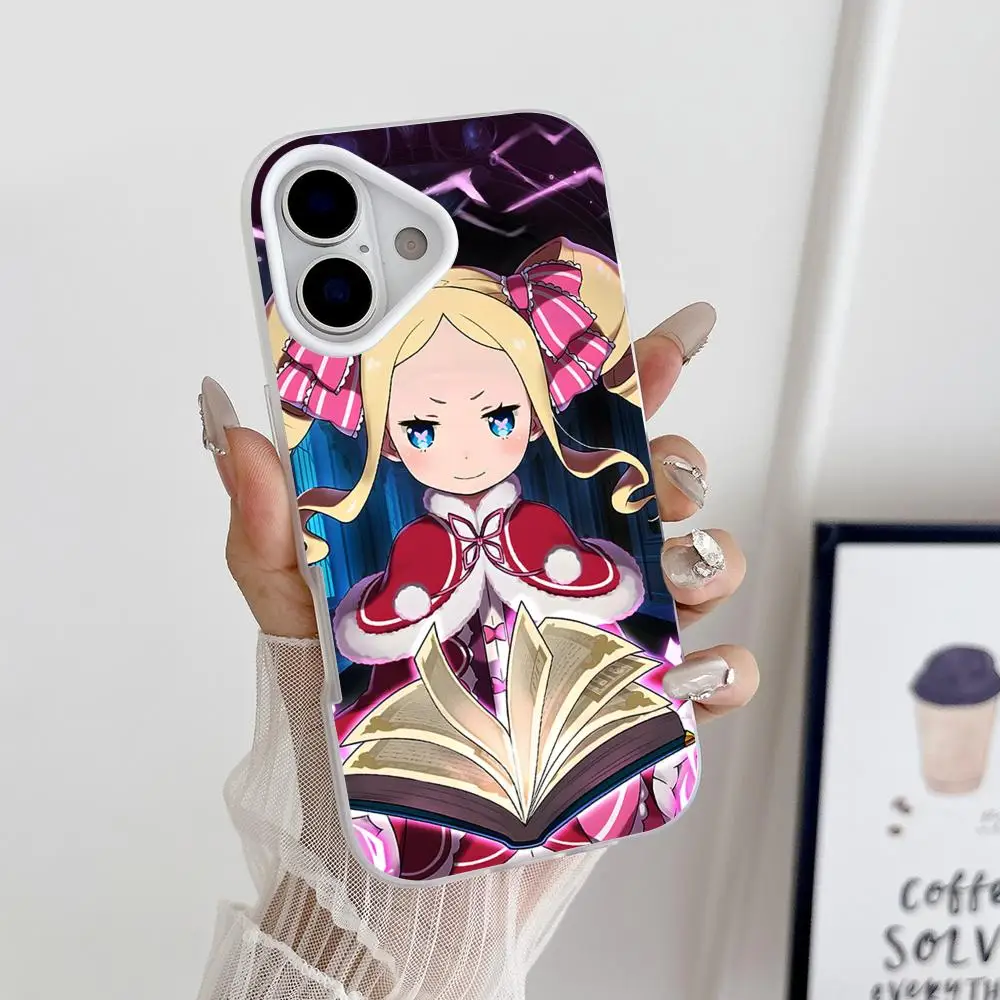 

ReZero Beatrice Phone Case for iPhone 17 16 15 14 13 12 11 Air Pro Max Plus Jelly Double layer White Cover
