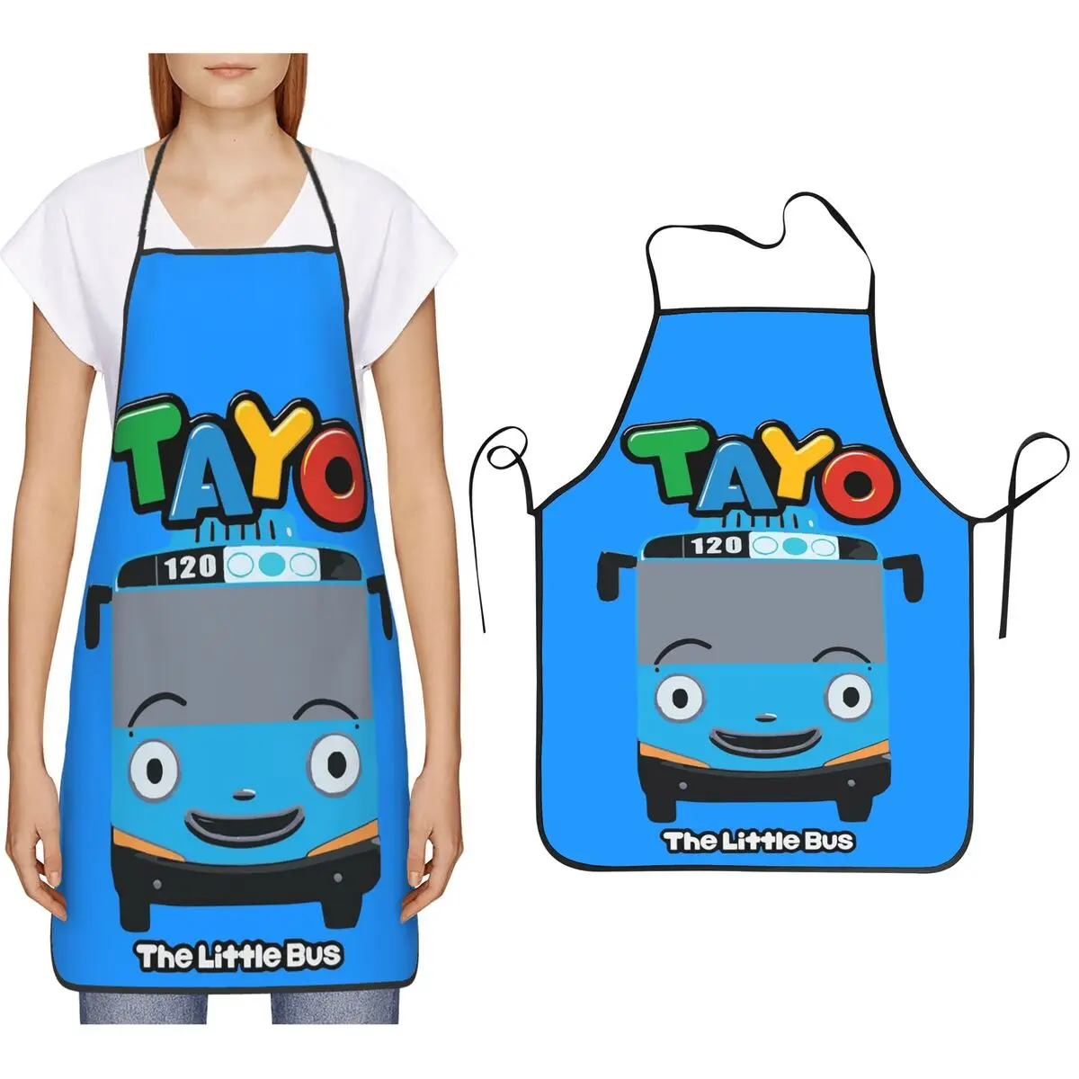 

Фартуки-нагрудники Tayo The Little Bus для шеф-поваров, для приготовления пищи, для кухни, для уборки, для женщин и мужчин, для рисования