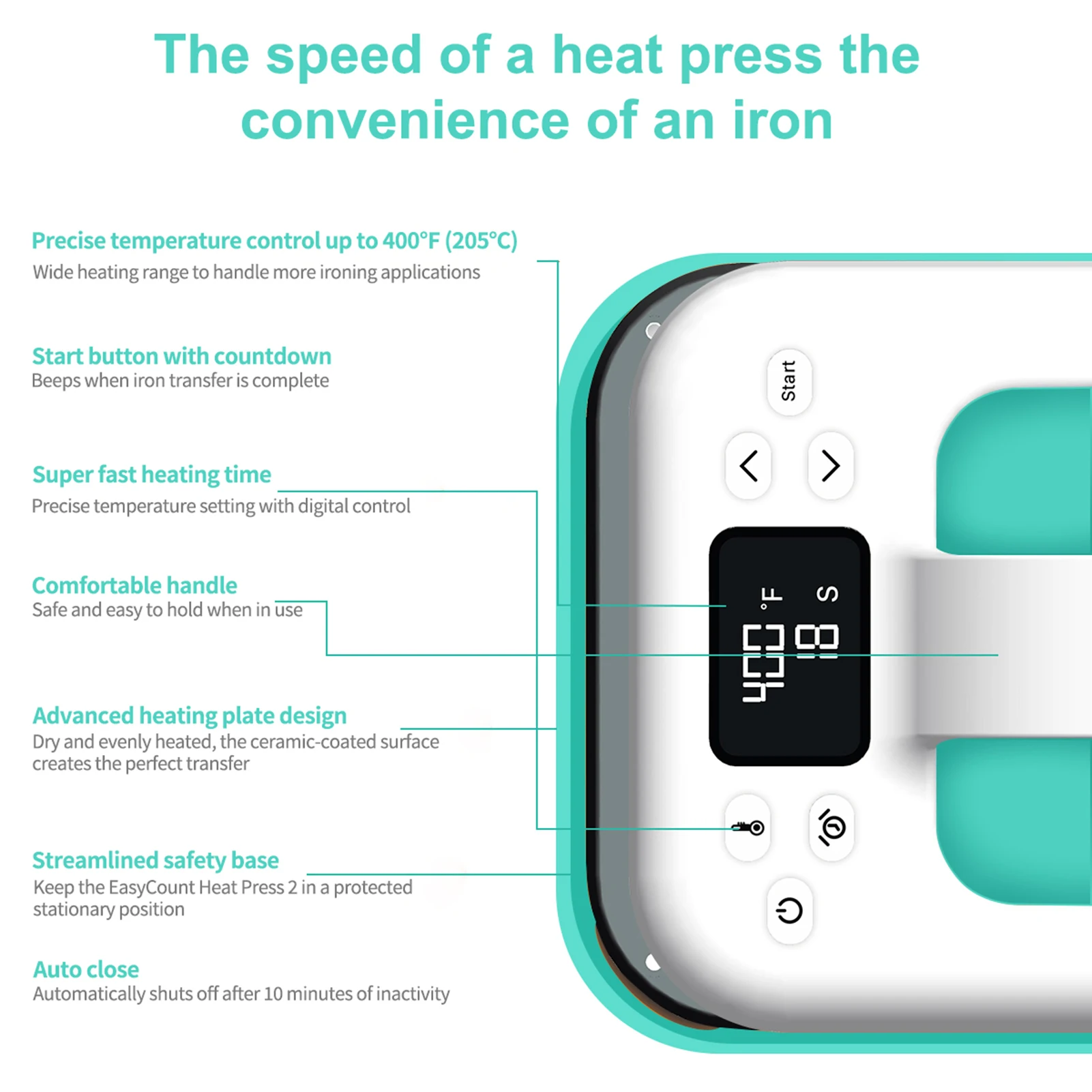 HP6 Mini Heat Press Machine, máquina portátil de transferência de calor, temperatura ajustável, temporizador superaquecimento, portátil, 7x 5 Polegada, 7x 5 Polegada