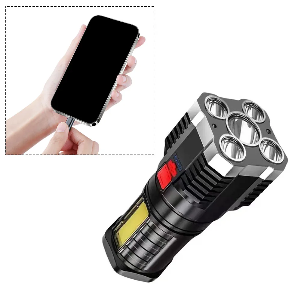 Camping Hiking Camping Flashlight Bright Flashlight With Multiple Modes Hiking Approx.136*50mm 100 Meter Lighting Distance