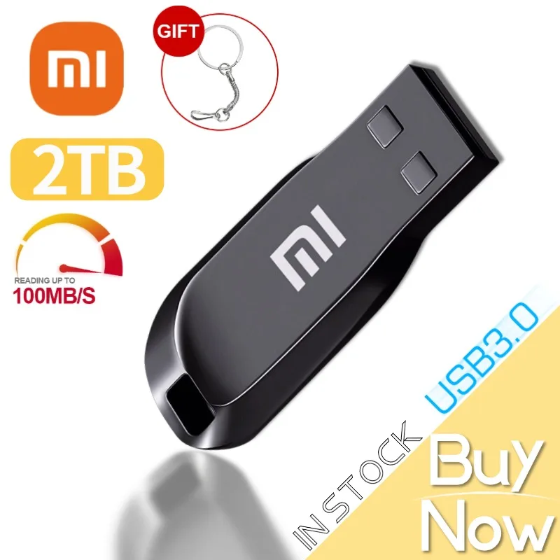 Xiaomi 2TB Original USB Flash Drives USB 3.0 1TB High Speed Pendrive Real Capacity Memory Stick OTG U Disk For PC TYPE-C Adapter