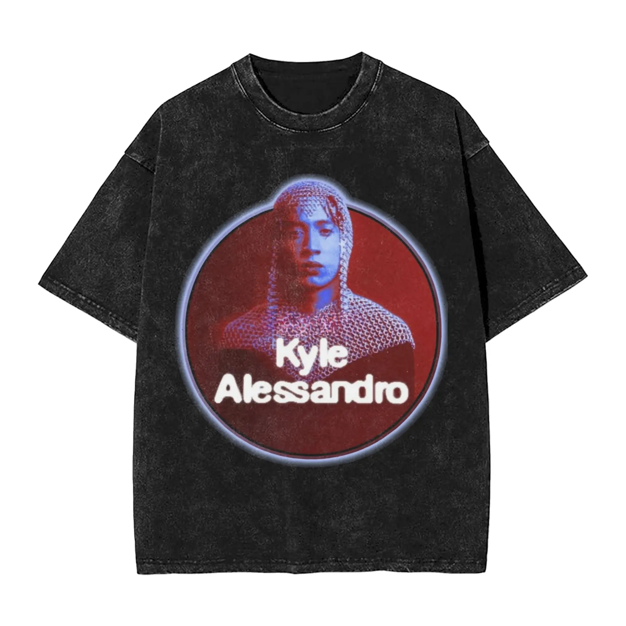 

Washed T Shirt Vintage Signature Singer Hip Hop Vintage T-Shirts Oversize Kyle Norway Streetwear Short Sleeve Tops Tee Shirt