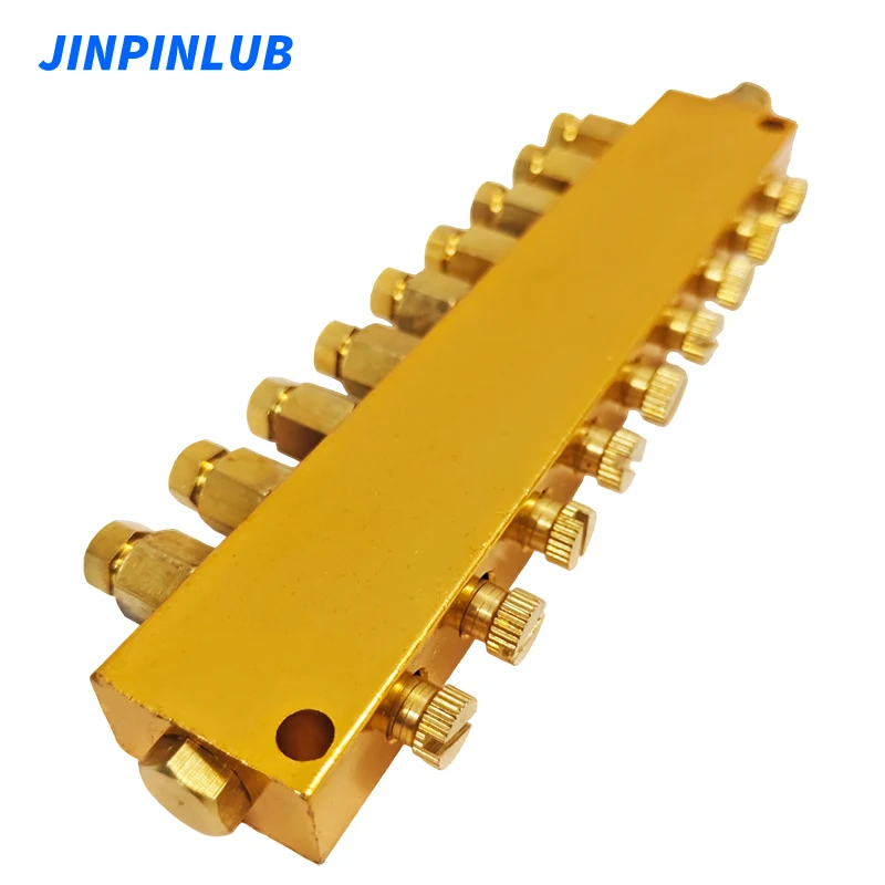 

JINPINLUB Type B-9 регулируемый тонкий масляный распределительный клапан, устройство для измерения смазочной смазки для цепи масла с ЧПУ