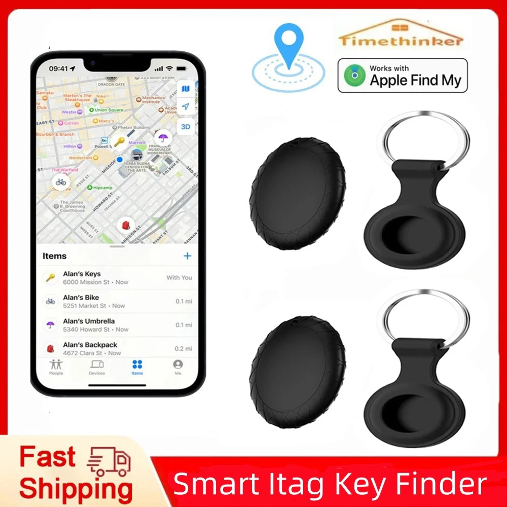 Timethinker Smart Tag เครื่องติดตาม GPS บลูทูธ ใช้งานร่วมกับแอป Apple Find My ป้องกันการสูญหาย ค้นหาสัตว์เลี้ยง กระเป๋า กุญแจ ใช้ได้กับ IOS