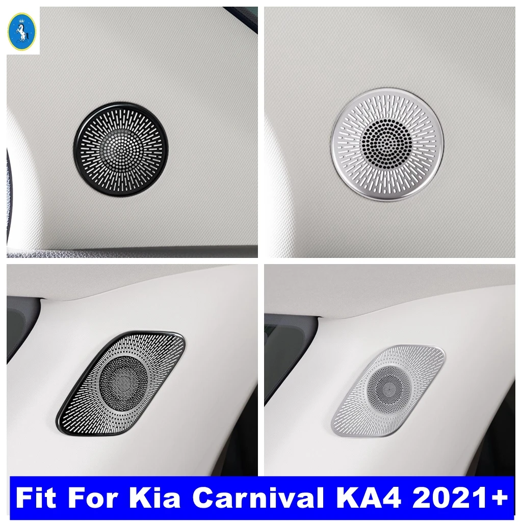 

Car Pillar A C Tweeter Speaker Frame / Dashboard Air AC Outlet Decor Cover Trim Accessories Kit For Kia Carnival KA4 2021 - 2024