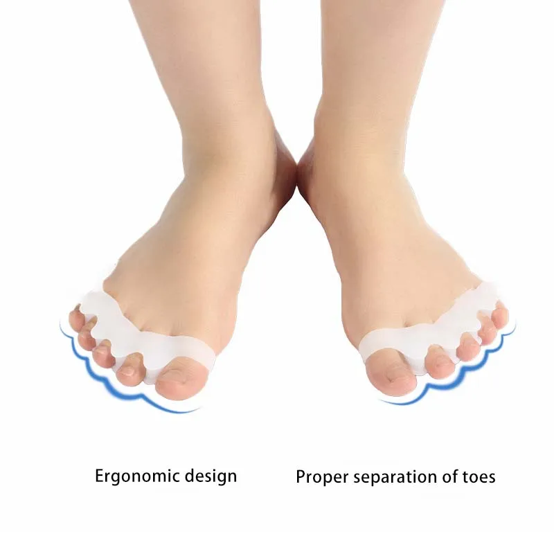 2pcs New Protective Toes Separator Suitable Bunion Corrector Material Soft Gel Straightener Spacers Stretchers Care Tool