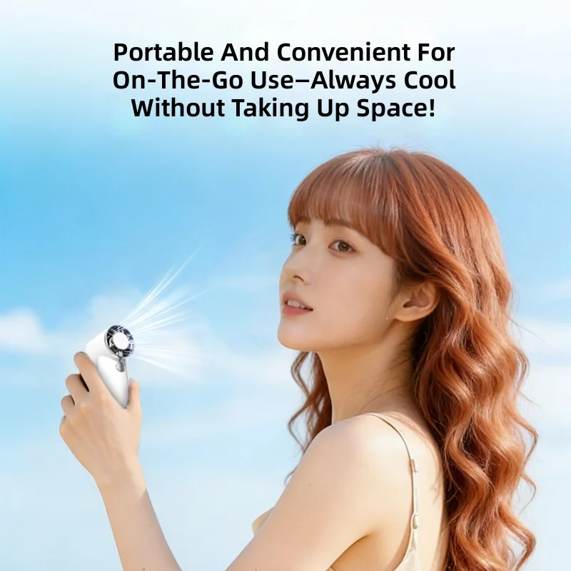 Summer Rechargeable Mini Handheld Pocket Fan 3 Speeds Portable Cooling Fan Super Mini Fan for Outdoor Traveling