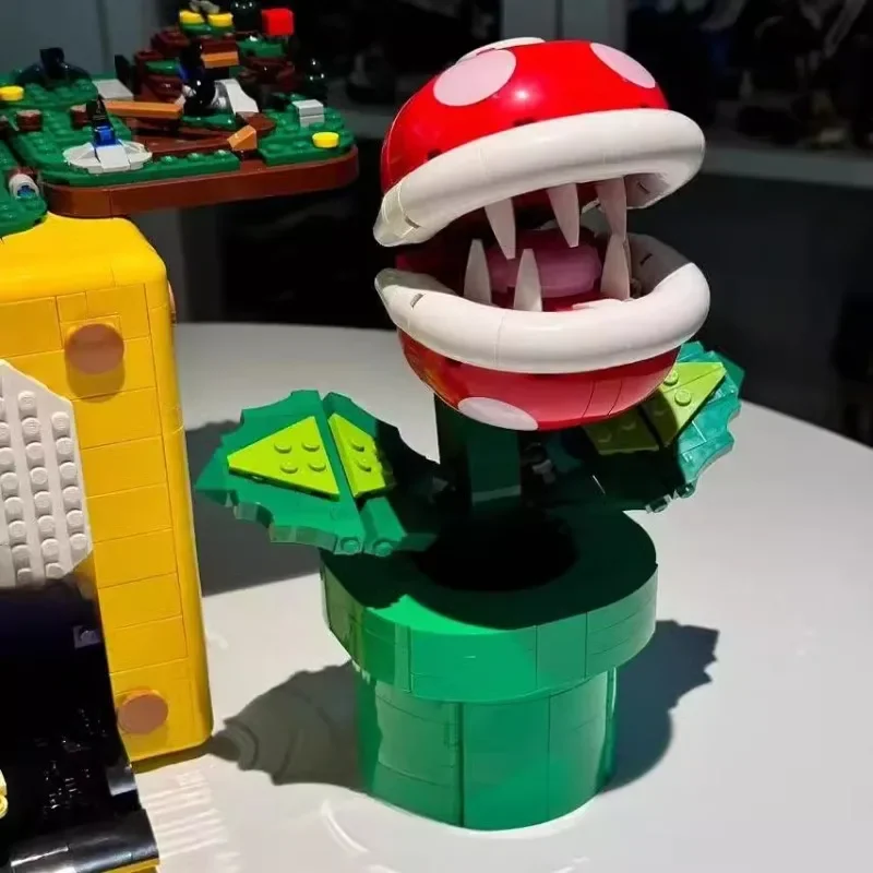 Cannibalism Plant Model Flame Flower Assembly Building Block Brick Compatible 71426 MOC Educational Desktop Ornamen Kid Toy Gift