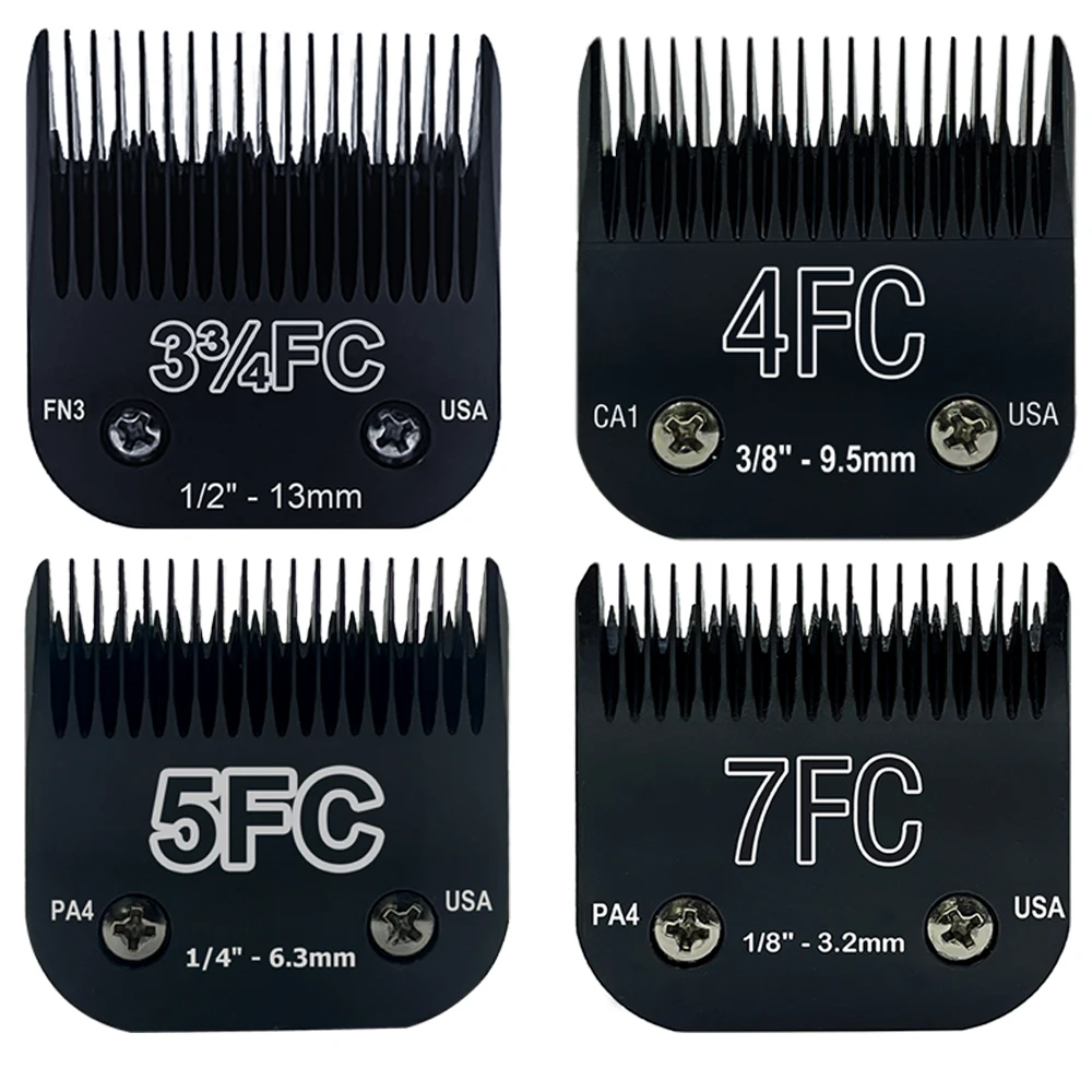 7FC/5FC/4FC/3FC Detachable Pet Dog Grooming Blades of Stainless Steel,Compatible with Andis,Oster A5,Wahl KM10 Series