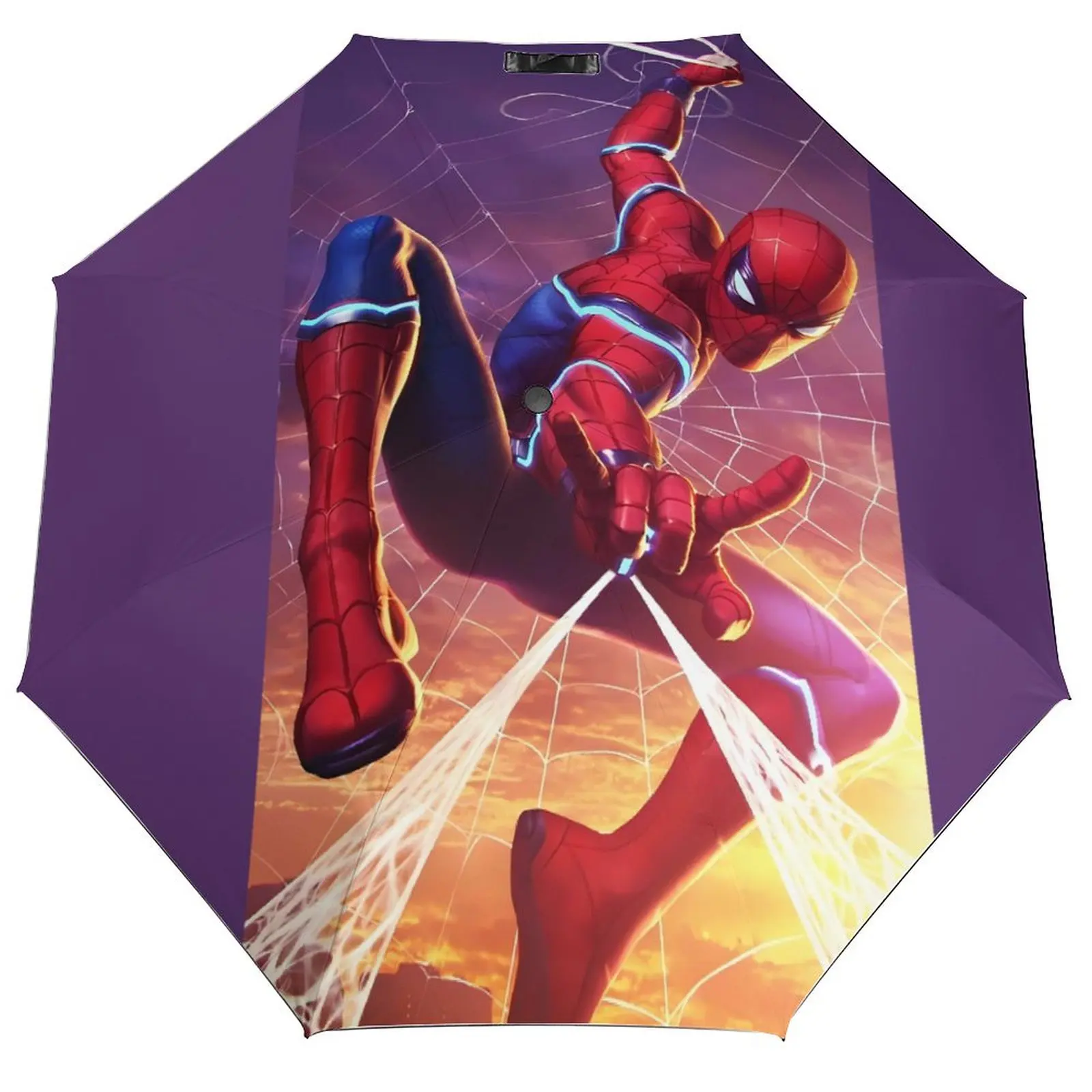 

Складной зонт Человек-паук, американский мультяшный комикс, Человек-паук, устойчивый к ультрафиолетовому излучению зонт для женщин и мужчин, 3-кратные автоматические зонты от дождя и солнца