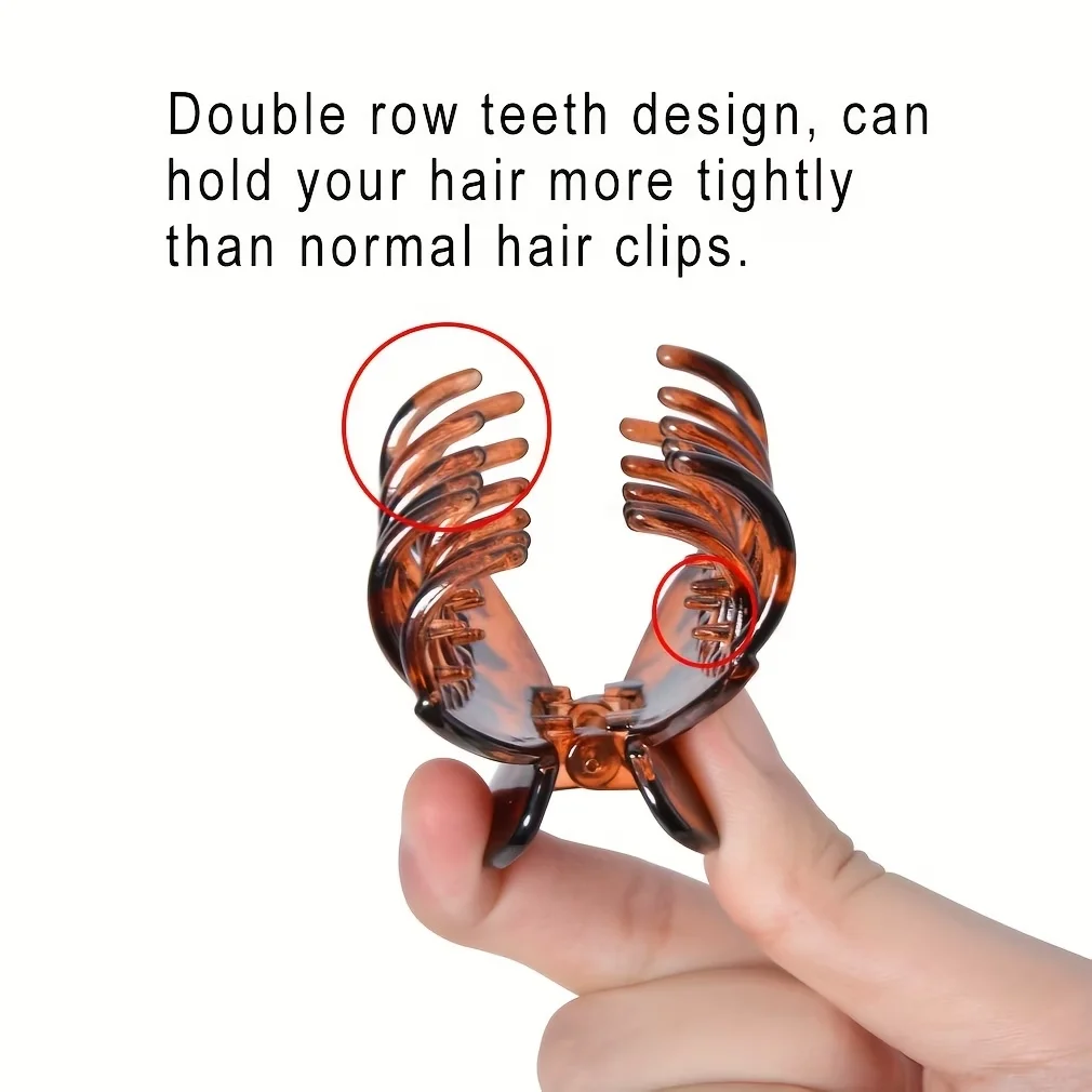 3/4-Kamm-Haarspangen, 2,5 Zoll große Haarspangen, geeignet für feines Haar, kleine matte Clips, kurzes Haar, zarte Haarteile für Frauen – Detail 5