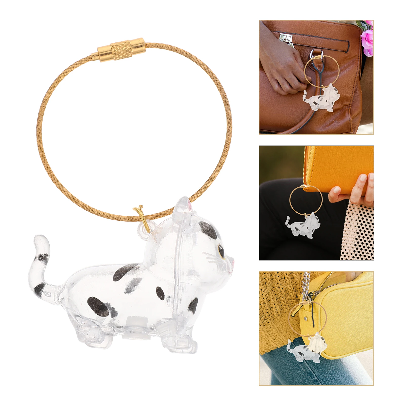 

Small Cat Memorial Box Transparent Pet Hair Keeper Keychain - Compact Travel Friendly Storage for Precious Pet Souvenirs in