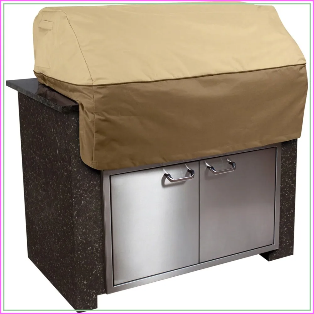 32 Inch Island BBQ Grill Top Cover, Water-Resistant, Windproof, UV Protection