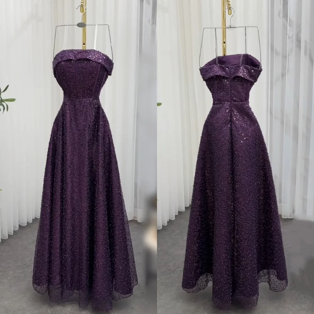 Charmeuse personalizado lantejoulas brilho sem alças a linha midi vestidos sob medida ocasião baile de formatura luxo noite lindo vestido de festa