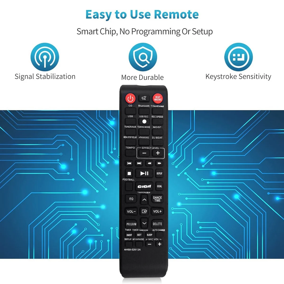 OIIRGO-AH59-02613A 交換用リモコン Samsung プレミアム HI-FI コンポーネント MX-HS6000 MX-HS7000 MX-HS8500 MX-HS9000 MX-HS7000/ZA