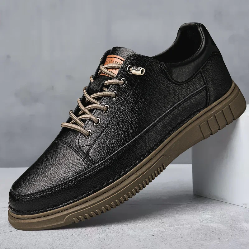

Spring Autumn New Men's Genuine Leather Casual Shoes Daily Commuting Work Shoes Outdoor Sports Shoes for Men's Big Size：36-49