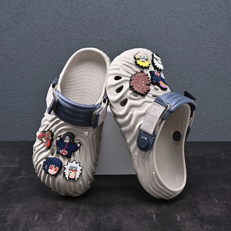 

New Boys Girls Slippers Cartoon Naruto Anime Character Sasuke Naruto Indoor Non-Slip Sandals Cute Summer Outdoor Beach Shoes