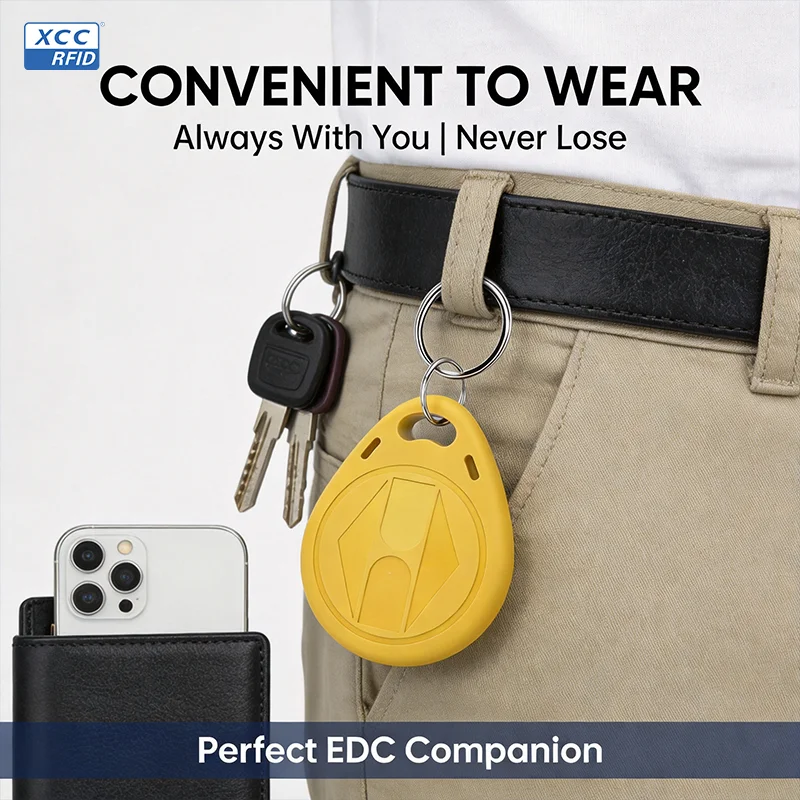 RFID ID Card Keyfob 125KHz for Door Access Control Read Only Non-Writable Keychain ID Cards