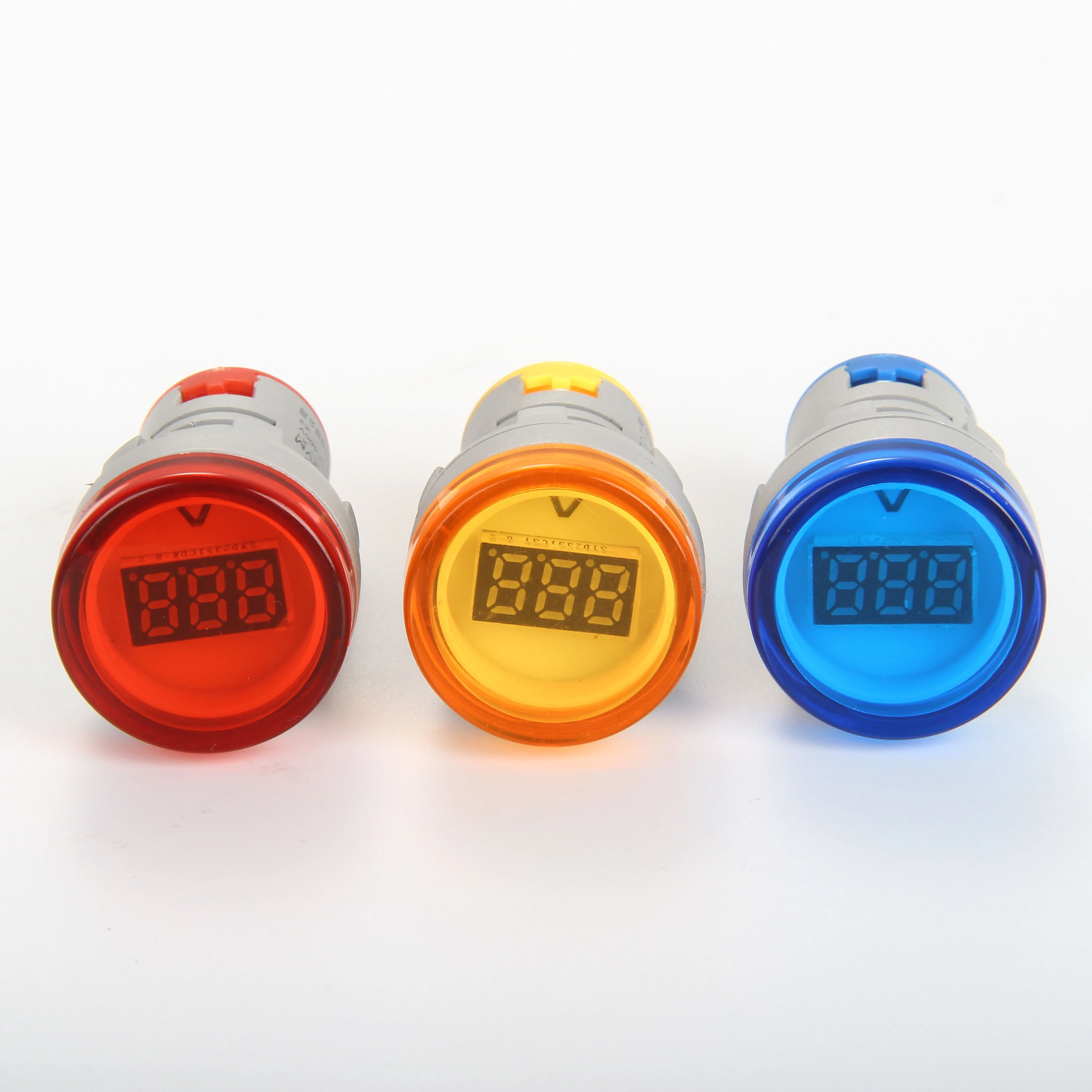 1PCS AD101-22VM Circular Digital Tube Digital Voltmeter Signal Light Indicator LED Highlight Aperture 22mm AD16-22VM