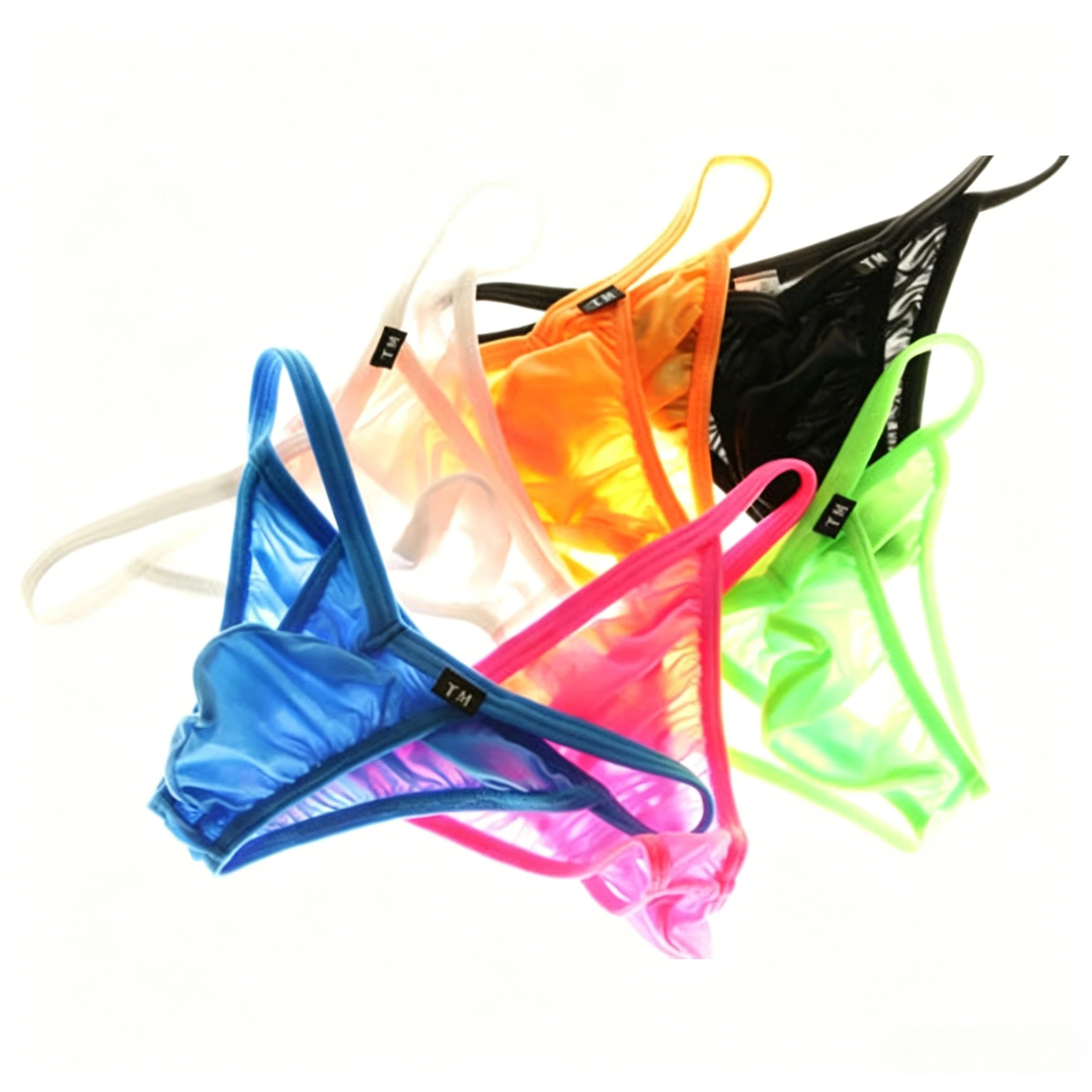 

Nylon Low Rise Briefs for Men Elastic Breathable Solid Color Daily Underwear