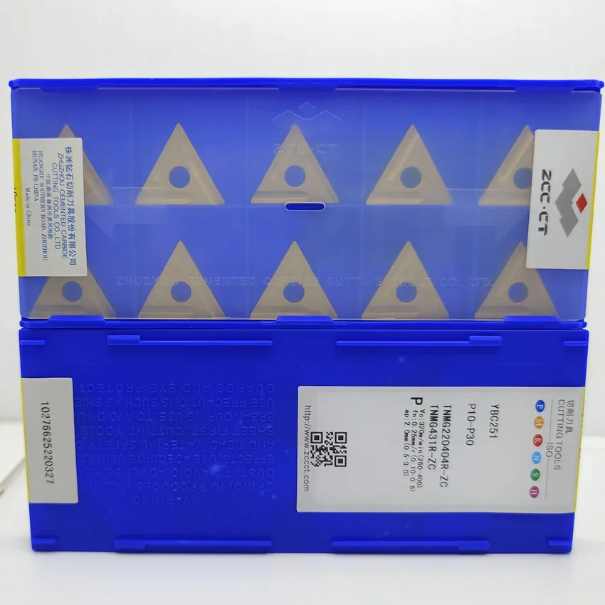 

ZCC.CT TNMG220404R-ZC YBC251/TNMG220408R-ZC YBC251 TNMG431 TNMG432 Твердосплавные пластины для лезвий с ЧПУ, токарные инструменты, вставки, 10 шт./кор.