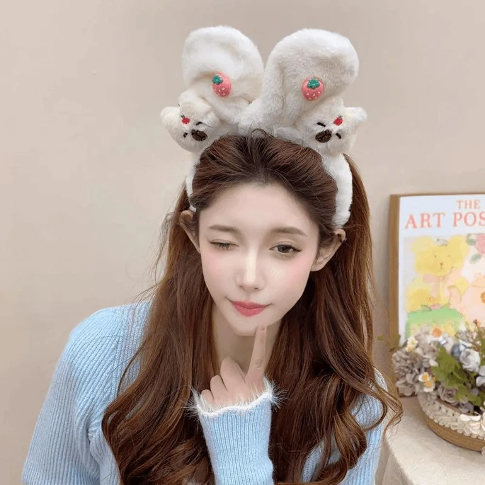 Kawaii Cartoon Capybara Hairbands Cute Korean Style Rabbit Ear Headband Hair Accessories Headwear Funny Hair Hoop Girls/Female