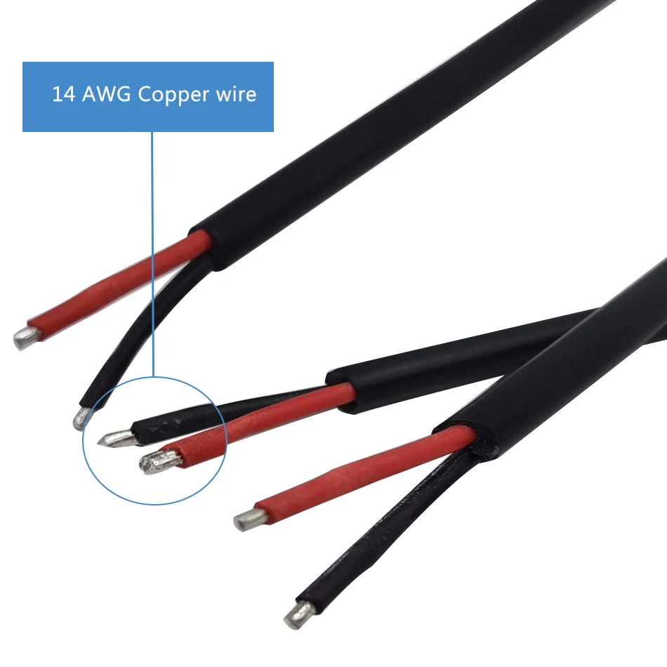 

14AWG 5.5X2.1mm / 5.5X2.5mm 2Pin Female / Male DC Power Plug Connector Cable For 2835 5054 5050 LED Strip/led lamps