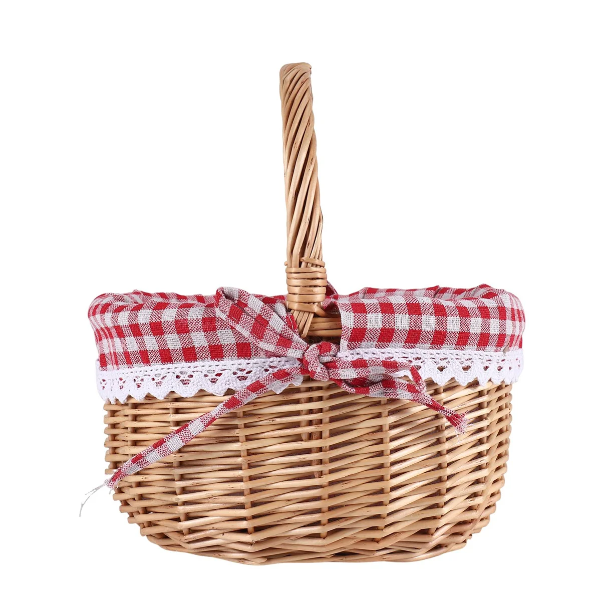 Wicker Basket Gift Baskets Empty Oval Willow Woven Picnic Basket with Handle Wedding Basket Small