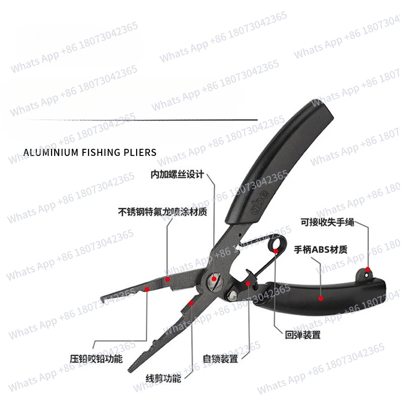 

Lure Fish Pliers Hook Remover Ring Opener PE Line Fishing Silk Flower Supplies