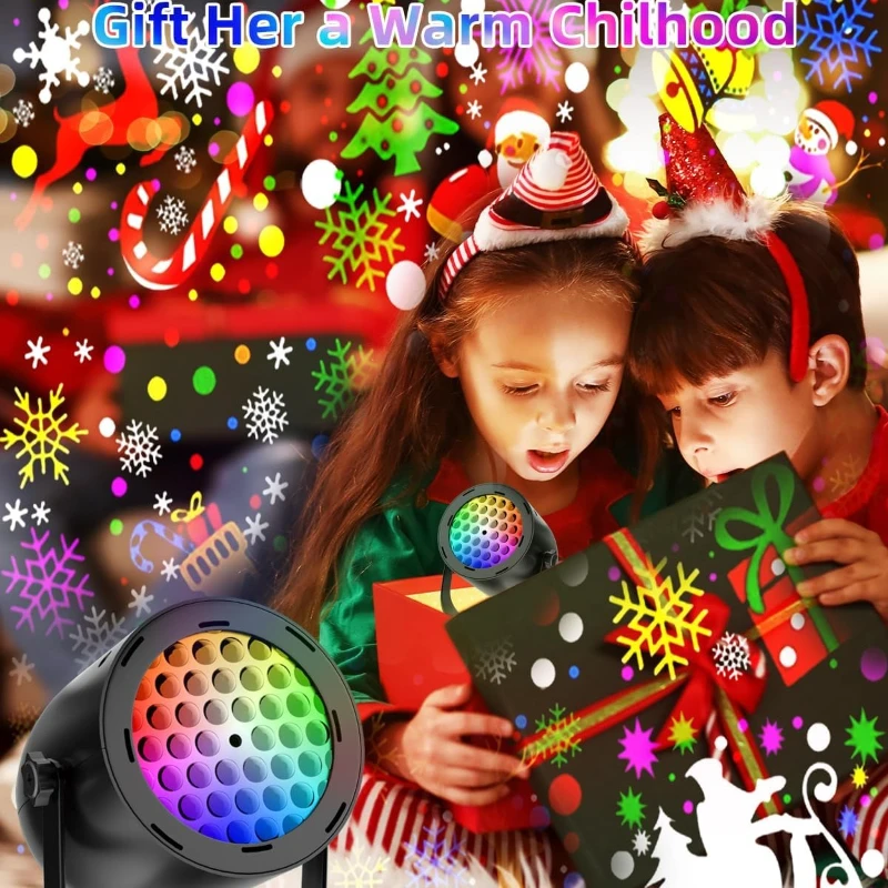 Christmas Projector Lights - LED Projector Light USB Powered Lamp for Living Room New Year Holiday Party Christmas Decoration