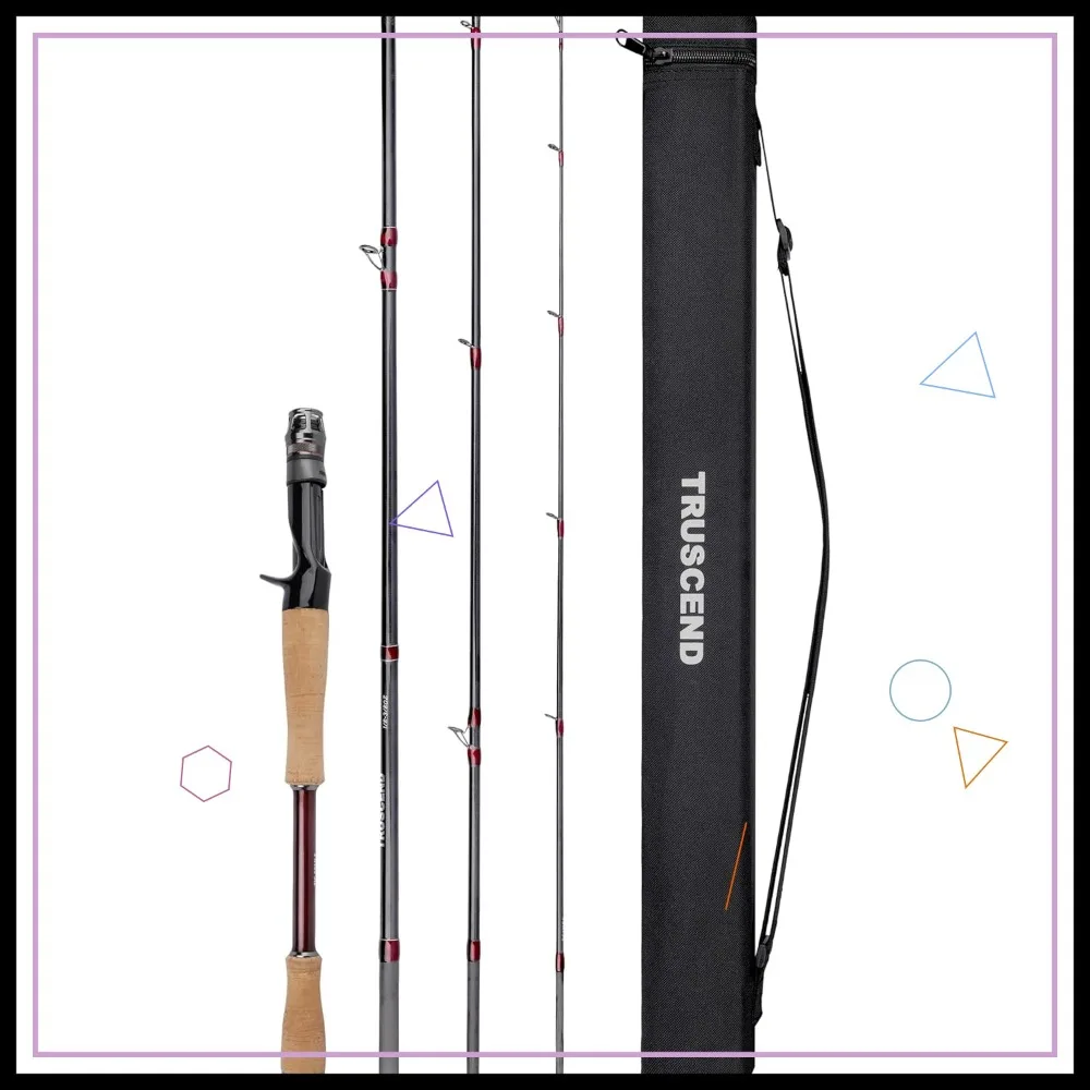 

Premium Multi-Piece Baitcasting Fishing Rod, 1-Piece Performance, Toray Carbon & Fuji K-Guides, Freshwater Saltwater